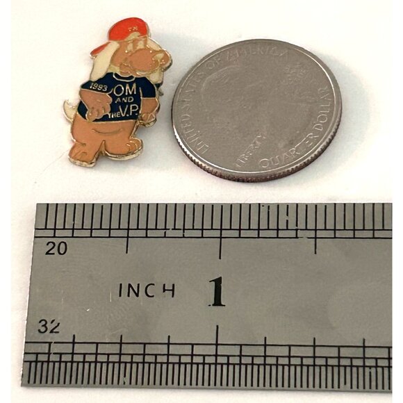 Vintage Odyssey of the Mind Pound Puppy Tennessee Lapel Pin Orange Hat - Picture 2 of 3